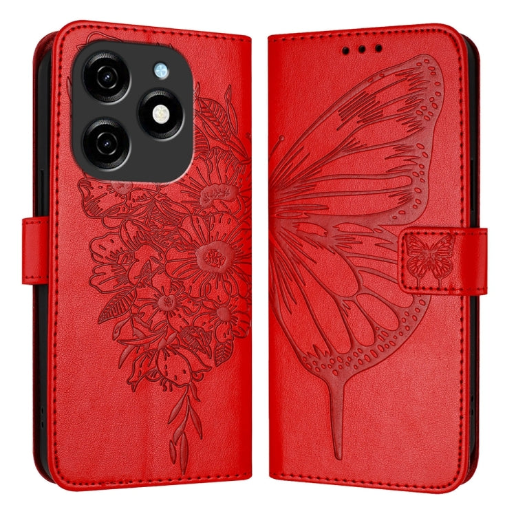 Embossed Butterfly Leather Phone Case, For Tecno Pova 6 Neo, For Tecno Pova 6 5G, For Tecno Pova 6, For Tecno Camon 30 Pro, For Tecno Camon 30 4G / 5G, For Tecno Pova 6 Pro, For Tecno Spark 20 Pro+, For Tecno Spark 20 Pro                               ...
