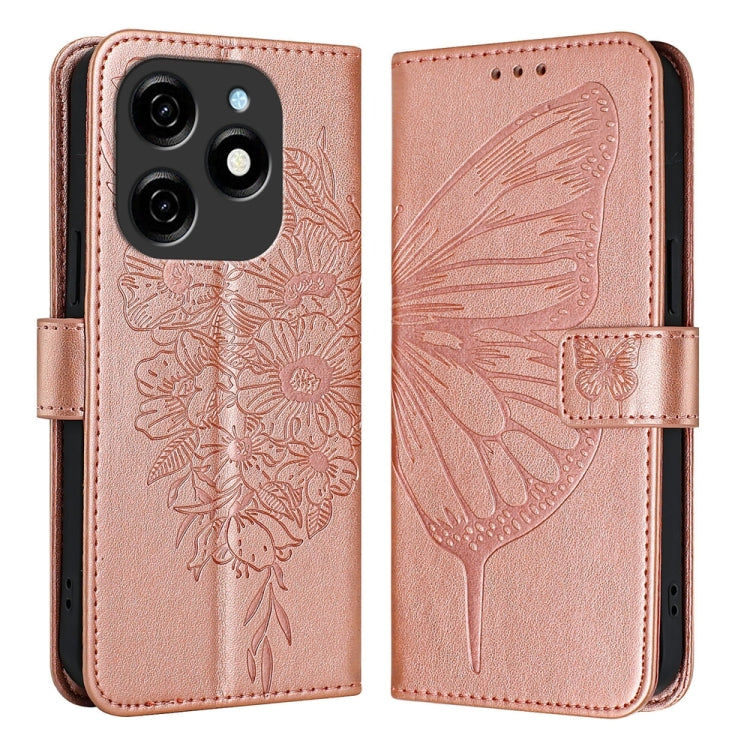 Embossed Butterfly Leather Phone Case, For Tecno Pova 6 Neo, For Tecno Pova 6 5G, For Tecno Pova 6, For Tecno Camon 30 Pro, For Tecno Camon 30 4G / 5G, For Tecno Pova 6 Pro, For Tecno Spark 20 Pro+, For Tecno Spark 20 Pro                               ...