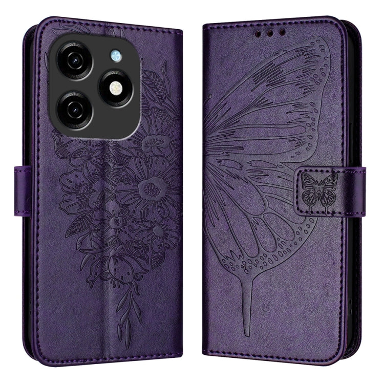 Embossed Butterfly Leather Phone Case, For Tecno Pova 6 Neo, For Tecno Pova 6 5G, For Tecno Pova 6, For Tecno Camon 30 Pro, For Tecno Camon 30 4G / 5G, For Tecno Pova 6 Pro, For Tecno Spark 20 Pro+, For Tecno Spark 20 Pro                               ...
