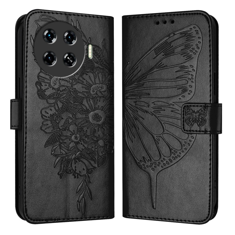 Embossed Butterfly Leather Phone Case, For Tecno Pova 6 Neo, For Tecno Pova 6 5G, For Tecno Pova 6, For Tecno Camon 30 Pro, For Tecno Camon 30 4G / 5G, For Tecno Pova 6 Pro, For Tecno Spark 20 Pro+, For Tecno Spark 20 Pro                               ...