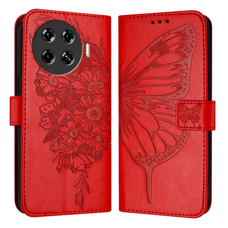 Embossed Butterfly Leather Phone Case, For Tecno Pova 6 Neo, For Tecno Pova 6 5G, For Tecno Pova 6, For Tecno Camon 30 Pro, For Tecno Camon 30 4G / 5G, For Tecno Pova 6 Pro, For Tecno Spark 20 Pro+, For Tecno Spark 20 Pro                               ...