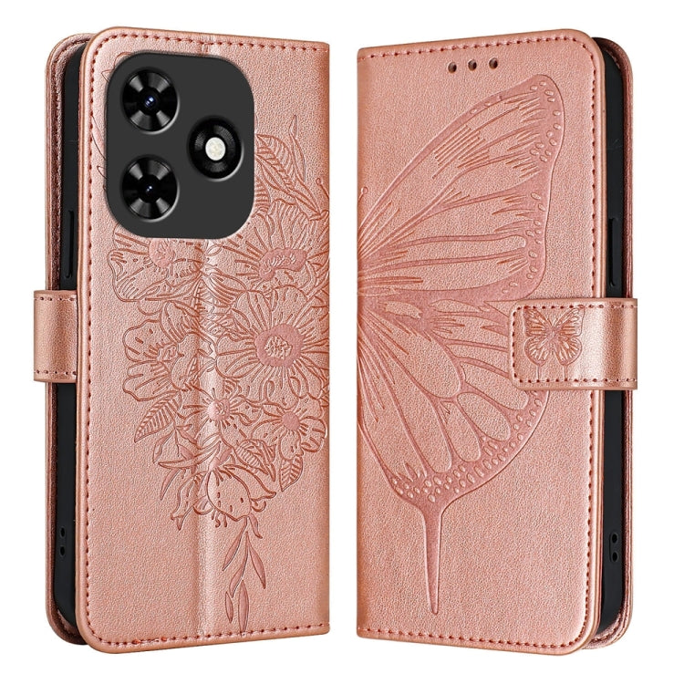 Embossed Butterfly Leather Phone Case, For Tecno Pova 6 Neo, For Tecno Pova 6 5G, For Tecno Pova 6, For Tecno Camon 30 Pro, For Tecno Camon 30 4G / 5G, For Tecno Pova 6 Pro, For Tecno Spark 20 Pro+, For Tecno Spark 20 Pro                               ...