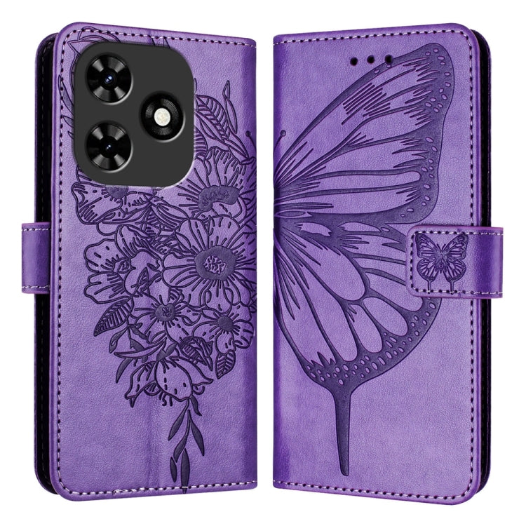 Embossed Butterfly Leather Phone Case, For Tecno Pova 6 Neo, For Tecno Pova 6 5G, For Tecno Pova 6, For Tecno Camon 30 Pro, For Tecno Camon 30 4G / 5G, For Tecno Pova 6 Pro, For Tecno Spark 20 Pro+, For Tecno Spark 20 Pro                               ...