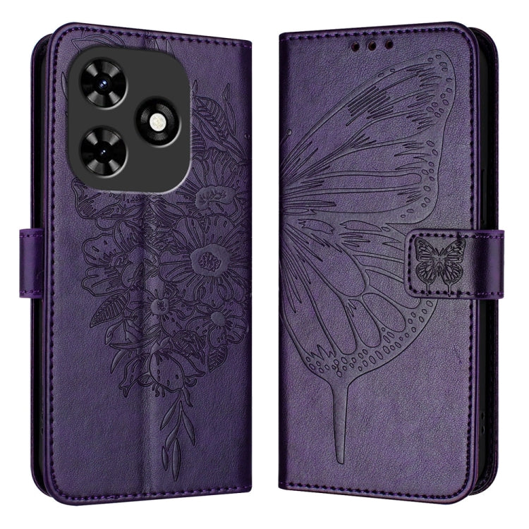 Embossed Butterfly Leather Phone Case, For Tecno Pova 6 Neo, For Tecno Pova 6 5G, For Tecno Pova 6, For Tecno Camon 30 Pro, For Tecno Camon 30 4G / 5G, For Tecno Pova 6 Pro, For Tecno Spark 20 Pro+, For Tecno Spark 20 Pro                               ...