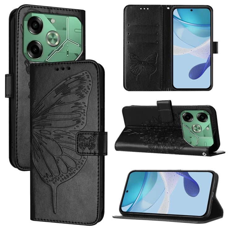 Embossed Butterfly Leather Phone Case, For Tecno Pova 6 Neo, For Tecno Pova 6 5G, For Tecno Pova 6, For Tecno Camon 30 Pro, For Tecno Camon 30 4G / 5G, For Tecno Pova 6 Pro, For Tecno Spark 20 Pro+, For Tecno Spark 20 Pro                               ...
