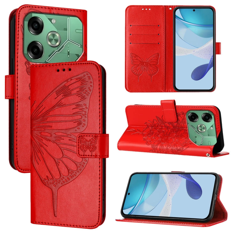 Embossed Butterfly Leather Phone Case, For Tecno Pova 6 Neo, For Tecno Pova 6 5G, For Tecno Pova 6, For Tecno Camon 30 Pro, For Tecno Camon 30 4G / 5G, For Tecno Pova 6 Pro, For Tecno Spark 20 Pro+, For Tecno Spark 20 Pro                               ...