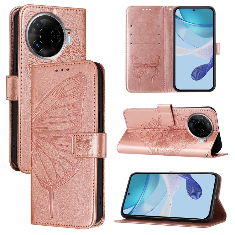 Embossed Butterfly Leather Phone Case, For Tecno Pova 6 Neo, For Tecno Pova 6 5G, For Tecno Pova 6, For Tecno Camon 30 Pro, For Tecno Camon 30 4G / 5G, For Tecno Pova 6 Pro, For Tecno Spark 20 Pro+, For Tecno Spark 20 Pro                               ...