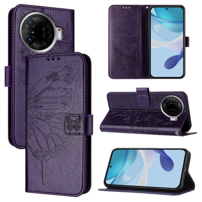 Embossed Butterfly Leather Phone Case, For Tecno Pova 6 Neo, For Tecno Pova 6 5G, For Tecno Pova 6, For Tecno Camon 30 Pro, For Tecno Camon 30 4G / 5G, For Tecno Pova 6 Pro, For Tecno Spark 20 Pro+, For Tecno Spark 20 Pro                               ...