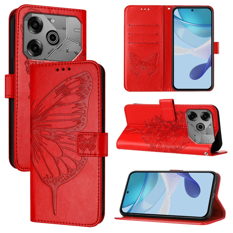 Embossed Butterfly Leather Phone Case, For Tecno Pova 6 Neo, For Tecno Pova 6 5G, For Tecno Pova 6, For Tecno Camon 30 Pro, For Tecno Camon 30 4G / 5G, For Tecno Pova 6 Pro, For Tecno Spark 20 Pro+, For Tecno Spark 20 Pro                               ...