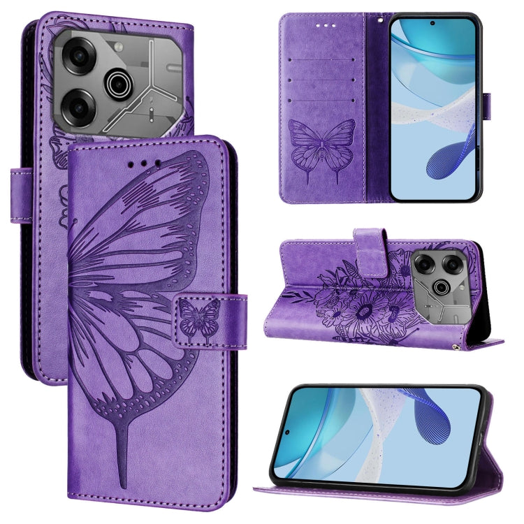 Embossed Butterfly Leather Phone Case, For Tecno Pova 6 Neo, For Tecno Pova 6 5G, For Tecno Pova 6, For Tecno Camon 30 Pro, For Tecno Camon 30 4G / 5G, For Tecno Pova 6 Pro, For Tecno Spark 20 Pro+, For Tecno Spark 20 Pro                               ...