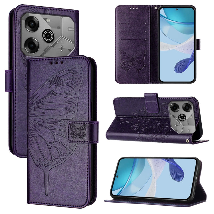 Embossed Butterfly Leather Phone Case, For Tecno Pova 6 Neo, For Tecno Pova 6 5G, For Tecno Pova 6, For Tecno Camon 30 Pro, For Tecno Camon 30 4G / 5G, For Tecno Pova 6 Pro, For Tecno Spark 20 Pro+, For Tecno Spark 20 Pro                               ...