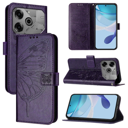 Embossed Butterfly Leather Phone Case, For Tecno Pova 6 Neo, For Tecno Pova 6 5G, For Tecno Pova 6, For Tecno Camon 30 Pro, For Tecno Camon 30 4G / 5G, For Tecno Pova 6 Pro, For Tecno Spark 20 Pro+, For Tecno Spark 20 Pro                               ...