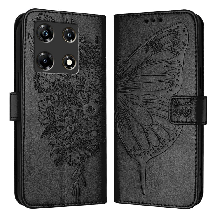 Embossed Butterfly Leather Phone Case, For Infinix Note 30 Pro / Note 30 5G, For Infinix Note 30i, For Infinix Note 30 4G, For Infinix Note 30 VIP, For Infinix Note 12 Pro 4G / Note 12 2023, For Infinix Hot 9 / 9 Pro