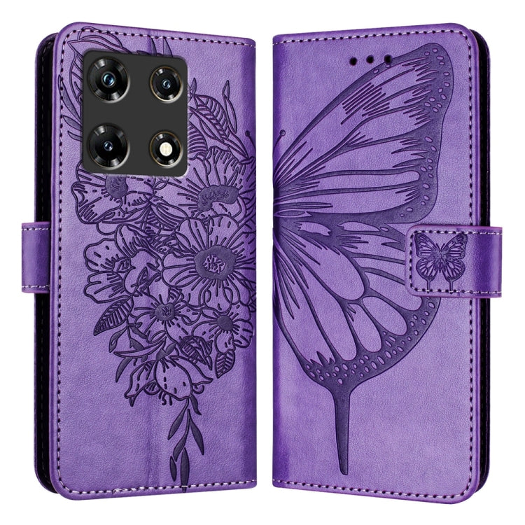 Embossed Butterfly Leather Phone Case, For Infinix Note 30 Pro / Note 30 5G, For Infinix Note 30i, For Infinix Note 30 4G, For Infinix Note 30 VIP, For Infinix Note 12 Pro 4G / Note 12 2023, For Infinix Hot 9 / 9 Pro