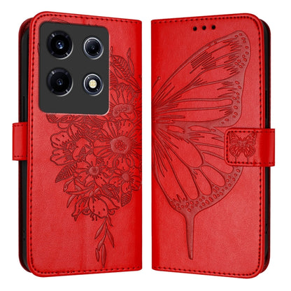 Embossed Butterfly Leather Phone Case, For Infinix Note 30 Pro / Note 30 5G, For Infinix Note 30i, For Infinix Note 30 4G, For Infinix Note 30 VIP, For Infinix Note 12 Pro 4G / Note 12 2023, For Infinix Hot 9 / 9 Pro