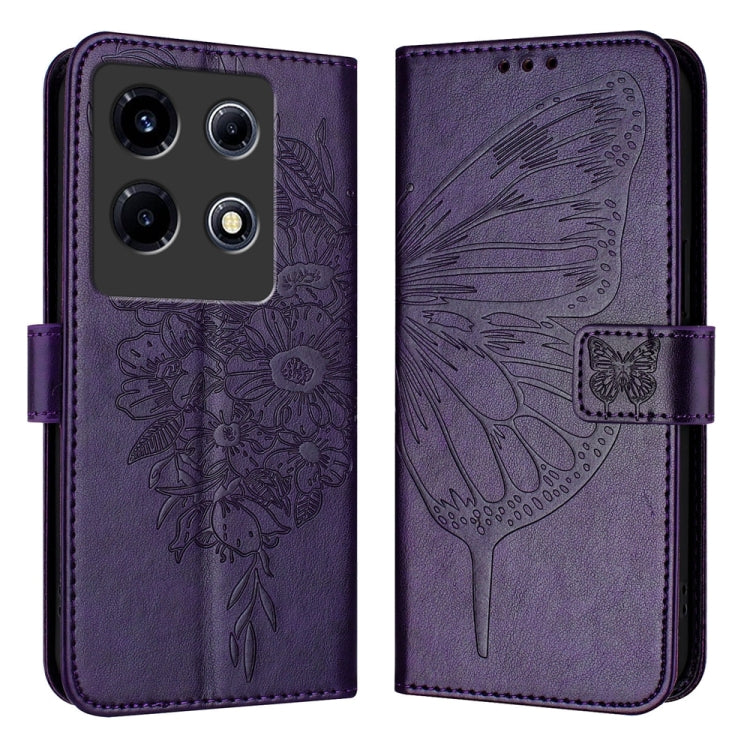 Embossed Butterfly Leather Phone Case, For Infinix Note 30 Pro / Note 30 5G, For Infinix Note 30i, For Infinix Note 30 4G, For Infinix Note 30 VIP, For Infinix Note 12 Pro 4G / Note 12 2023, For Infinix Hot 9 / 9 Pro