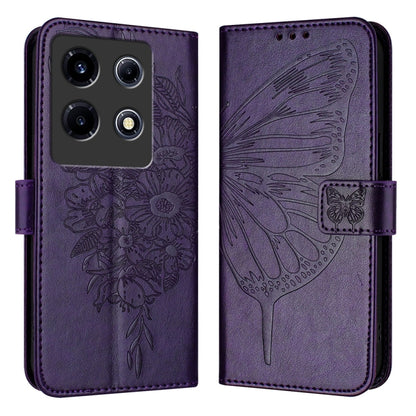Embossed Butterfly Leather Phone Case, For Infinix Note 30 Pro / Note 30 5G, For Infinix Note 30i, For Infinix Note 30 4G, For Infinix Note 30 VIP, For Infinix Note 12 Pro 4G / Note 12 2023, For Infinix Hot 9 / 9 Pro