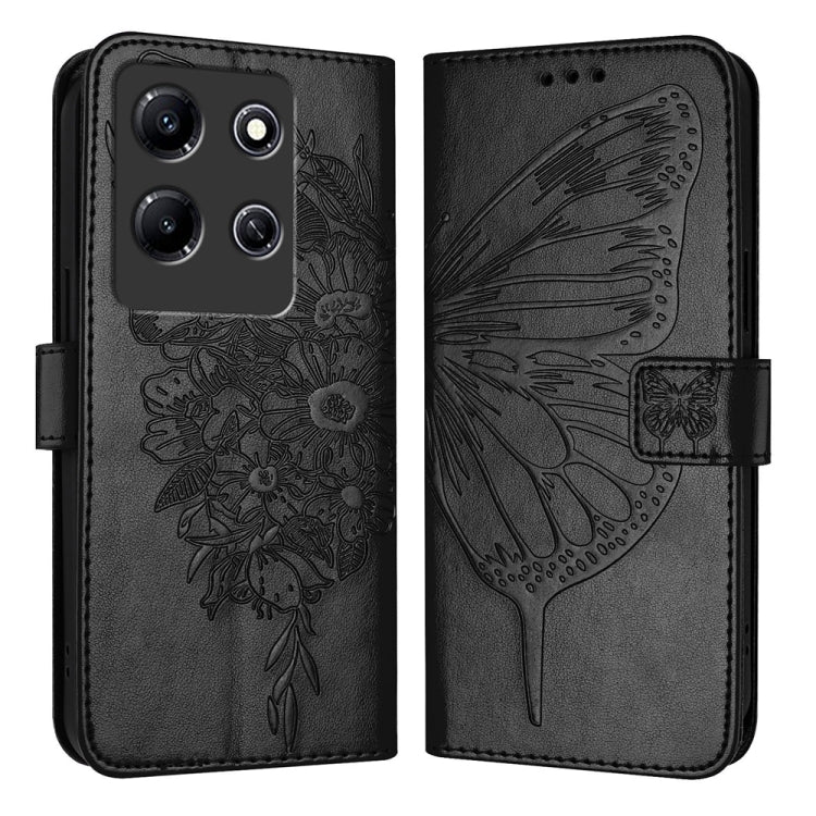 Embossed Butterfly Leather Phone Case, For Infinix Note 30 Pro / Note 30 5G, For Infinix Note 30i, For Infinix Note 30 4G, For Infinix Note 30 VIP, For Infinix Note 12 Pro 4G / Note 12 2023, For Infinix Hot 9 / 9 Pro