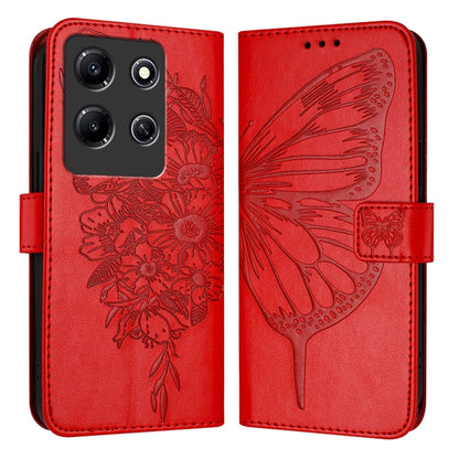 Embossed Butterfly Leather Phone Case, For Infinix Note 30 Pro / Note 30 5G, For Infinix Note 30i, For Infinix Note 30 4G, For Infinix Note 30 VIP, For Infinix Note 12 Pro 4G / Note 12 2023, For Infinix Hot 9 / 9 Pro