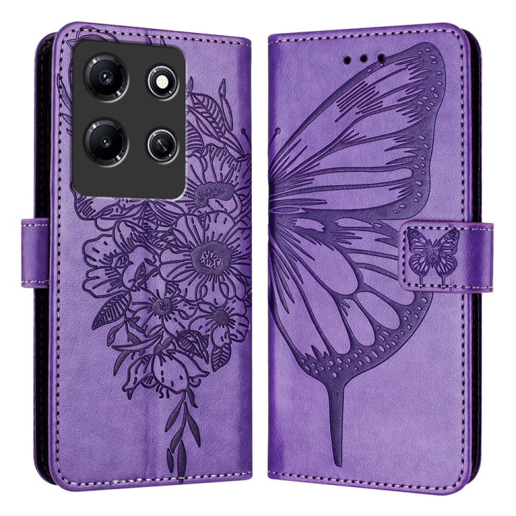 Embossed Butterfly Leather Phone Case, For Infinix Note 30 Pro / Note 30 5G, For Infinix Note 30i, For Infinix Note 30 4G, For Infinix Note 30 VIP, For Infinix Note 12 Pro 4G / Note 12 2023, For Infinix Hot 9 / 9 Pro