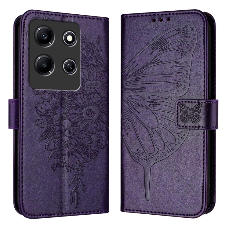 Embossed Butterfly Leather Phone Case, For Infinix Note 30 Pro / Note 30 5G, For Infinix Note 30i, For Infinix Note 30 4G, For Infinix Note 30 VIP, For Infinix Note 12 Pro 4G / Note 12 2023, For Infinix Hot 9 / 9 Pro