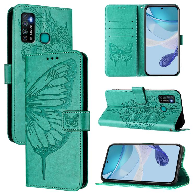 Embossed Butterfly Leather Phone Case, For Infinix Note 30 Pro / Note 30 5G, For Infinix Note 30i, For Infinix Note 30 4G, For Infinix Note 30 VIP, For Infinix Note 12 Pro 4G / Note 12 2023, For Infinix Hot 9 / 9 Pro