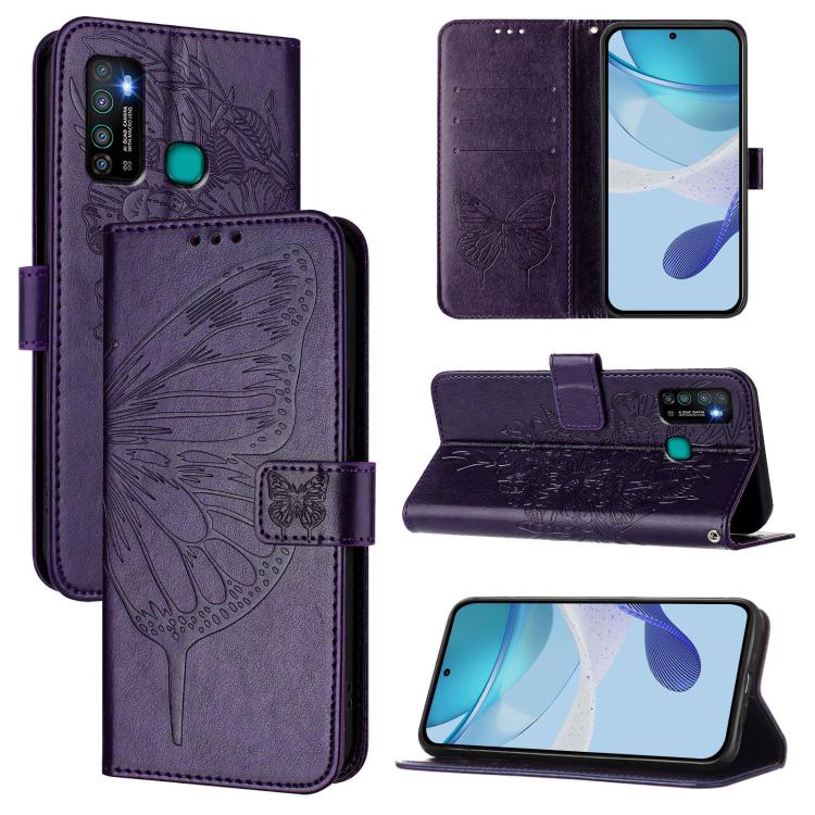 Embossed Butterfly Leather Phone Case, For Infinix Note 30 Pro / Note 30 5G, For Infinix Note 30i, For Infinix Note 30 4G, For Infinix Note 30 VIP, For Infinix Note 12 Pro 4G / Note 12 2023, For Infinix Hot 9 / 9 Pro