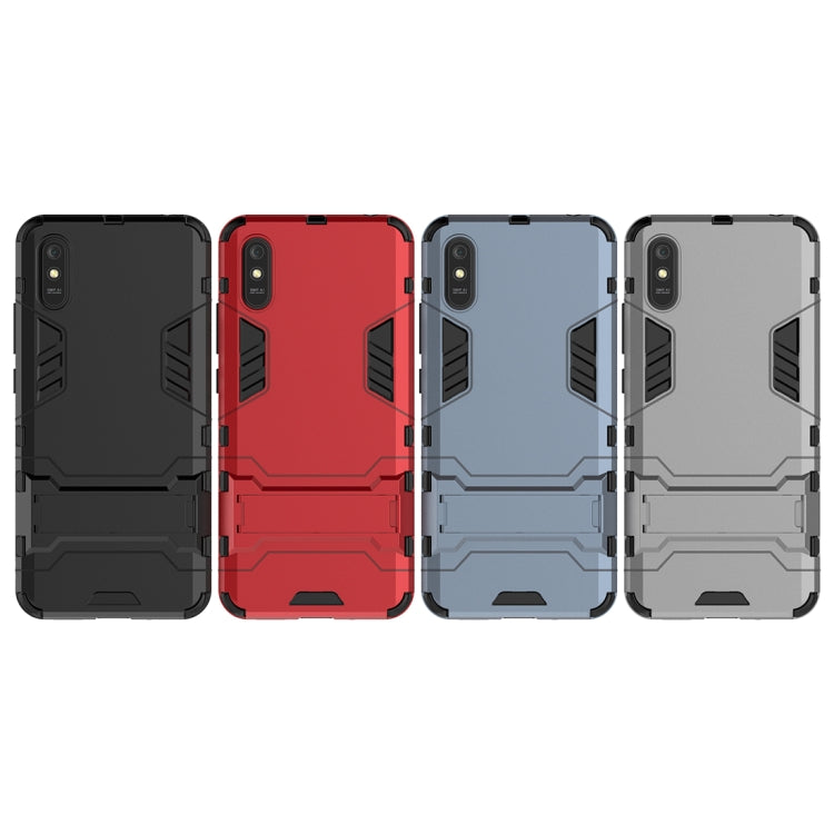 Rugged shockproof phone case with stand, multiple colors: black, red, light blue, gray