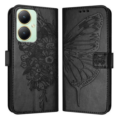 Embossed Butterfly Leather Phone Case, For vivo Y27 4G Global