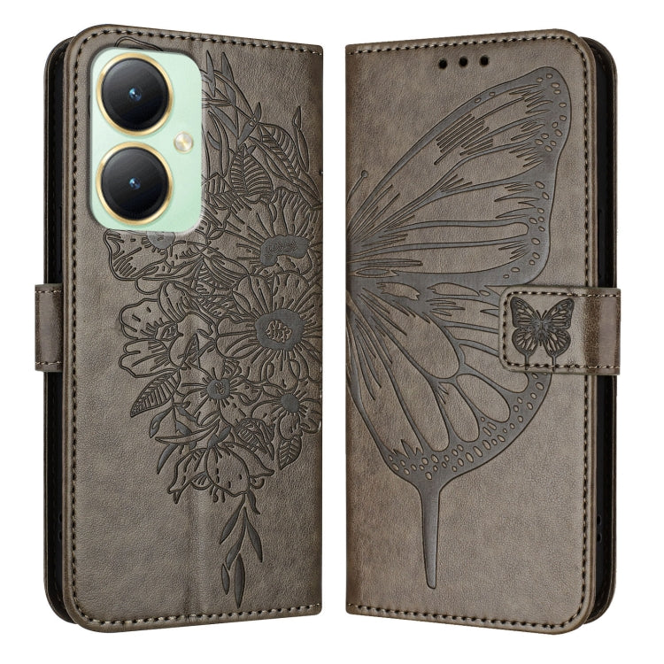 Embossed Butterfly Leather Phone Case, For vivo Y27 4G Global