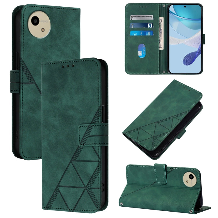 Crossbody 3D Embossed Flip Leather Phone Case, For Sharp Aquos wish6, For Sharp Aquos R11, For Sharp Aquos Sense10, For Sharp Basio Active3, For Sharp Aquos Sense9 Plus, For Sharp Aquos Sense9, For Sharp Aquos R9 Pro / SH-54E, For Sharp Aquos Wish4    ...