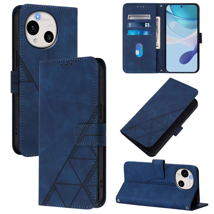 Crossbody 3D Embossed Flip Leather Phone Case, For Sharp Aquos wish6, For Sharp Aquos R11, For Sharp Aquos Sense10, For Sharp Basio Active3, For Sharp Aquos Sense9 Plus, For Sharp Aquos Sense9, For Sharp Aquos R9 Pro / SH-54E, For Sharp Aquos Wish4    ...