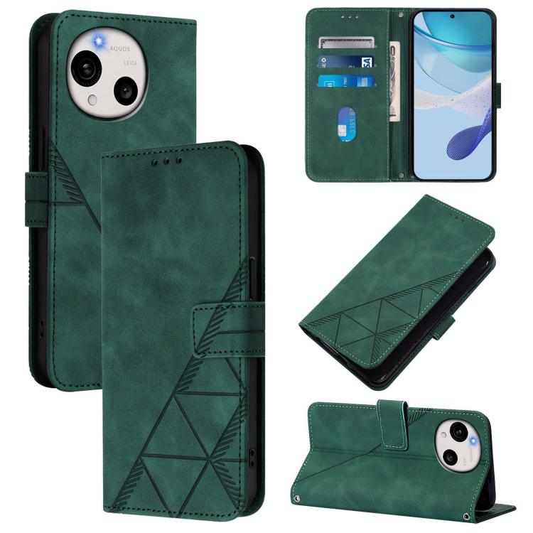 Crossbody 3D Embossed Flip Leather Phone Case, For Sharp Aquos wish6, For Sharp Aquos R11, For Sharp Aquos Sense10, For Sharp Basio Active3, For Sharp Aquos Sense9 Plus, For Sharp Aquos Sense9, For Sharp Aquos R9 Pro / SH-54E, For Sharp Aquos Wish4    ...