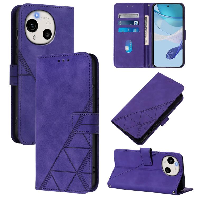Crossbody 3D Embossed Flip Leather Phone Case, For Sharp Aquos wish6, For Sharp Aquos R11, For Sharp Aquos Sense10, For Sharp Basio Active3, For Sharp Aquos Sense9 Plus, For Sharp Aquos Sense9, For Sharp Aquos R9 Pro / SH-54E, For Sharp Aquos Wish4    ...