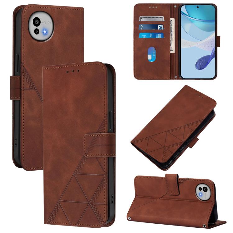 Crossbody 3D Embossed Flip Leather Phone Case, For Sharp Aquos wish6, For Sharp Aquos R11, For Sharp Aquos Sense10, For Sharp Basio Active3, For Sharp Aquos Sense9 Plus, For Sharp Aquos Sense9, For Sharp Aquos R9 Pro / SH-54E, For Sharp Aquos Wish4    ...