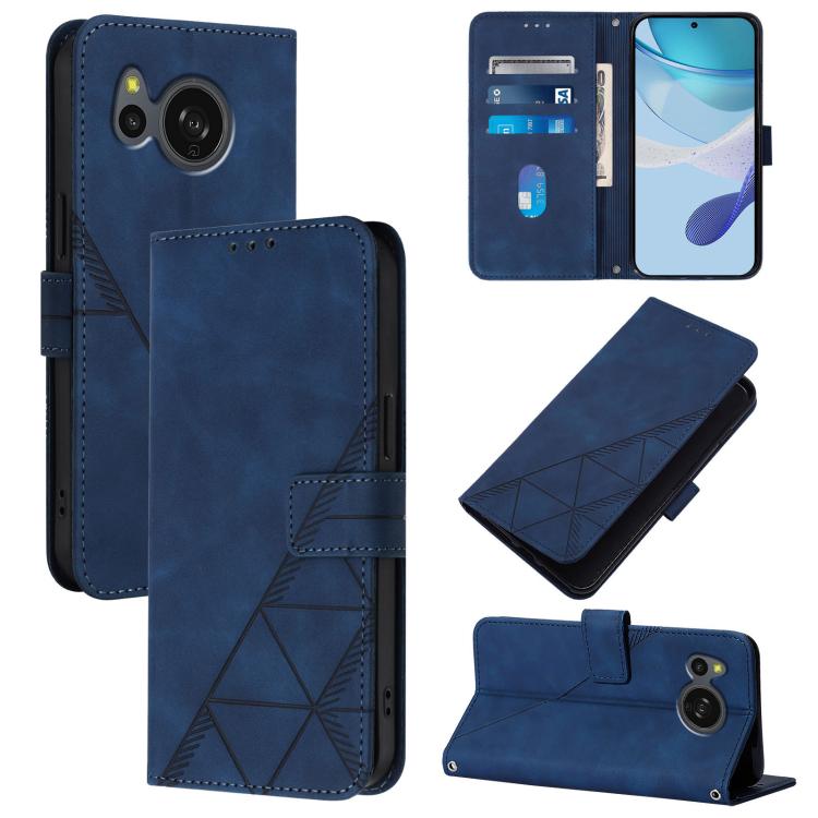 Crossbody 3D Embossed Flip Leather Phone Case, For Sharp Aquos wish6, For Sharp Aquos R11, For Sharp Aquos Sense10, For Sharp Basio Active3, For Sharp Aquos Sense9 Plus, For Sharp Aquos Sense9, For Sharp Aquos R9 Pro / SH-54E, For Sharp Aquos Wish4    ...