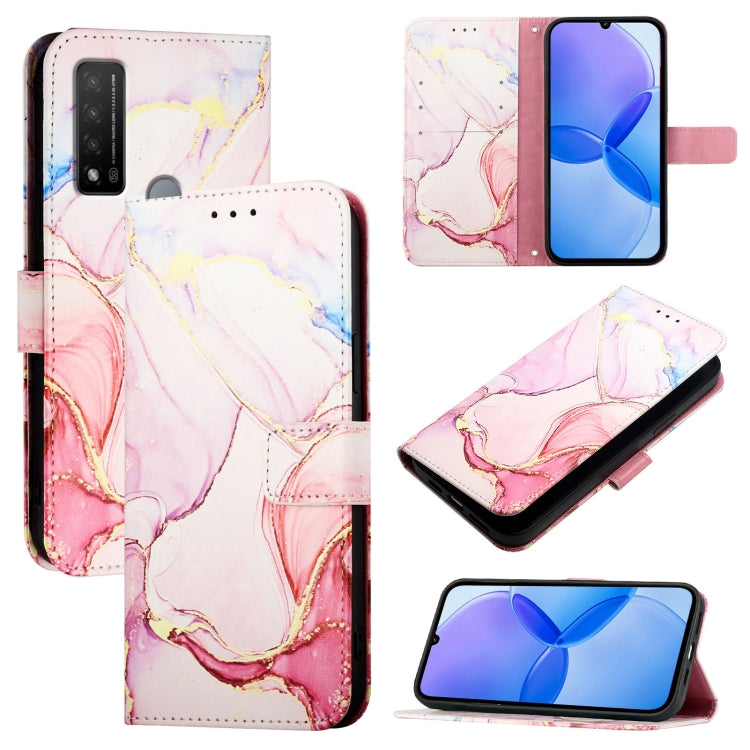 PT003 Marble Pattern Flip Leather Phone Case, For TCL 30 SE, For TCL 20R 5G