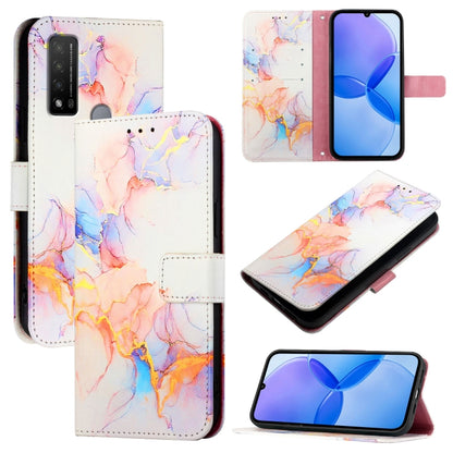 PT003 Marble Pattern Flip Leather Phone Case, For TCL 30 SE, For TCL 20R 5G