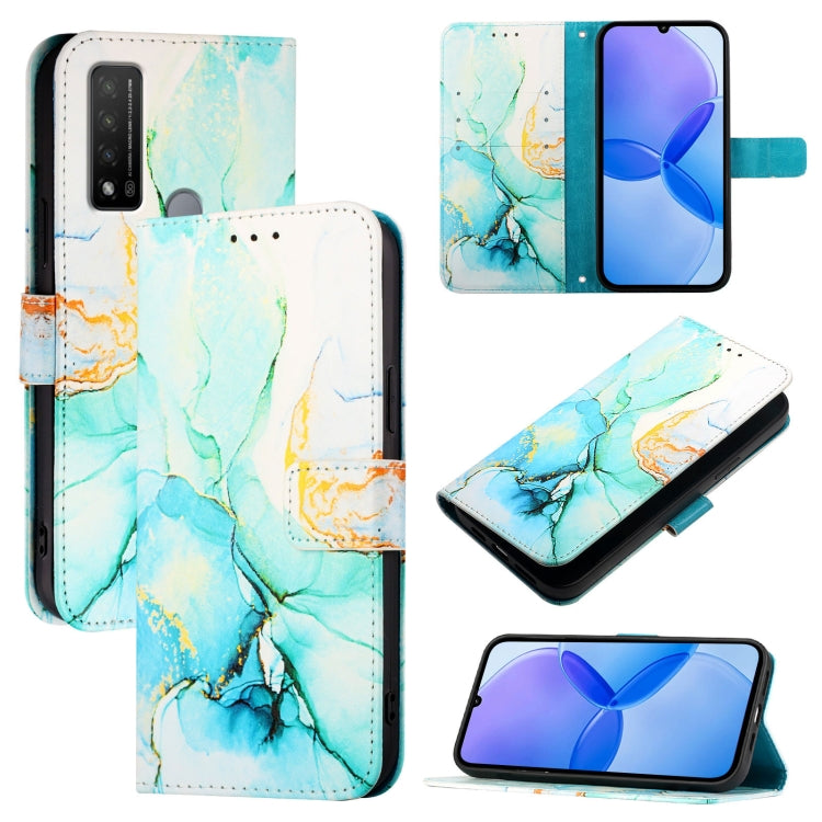 PT003 Marble Pattern Flip Leather Phone Case, For TCL 30 SE, For TCL 20R 5G