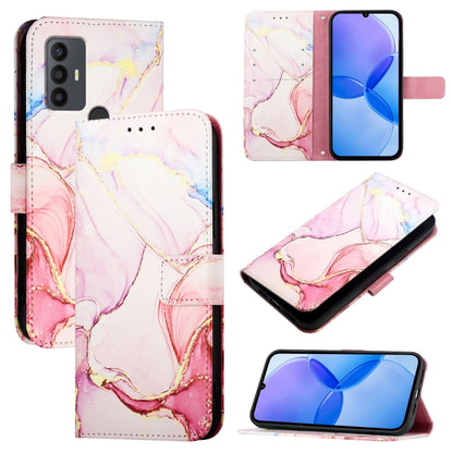 PT003 Marble Pattern Flip Leather Phone Case, For TCL 30 SE, For TCL 20R 5G
