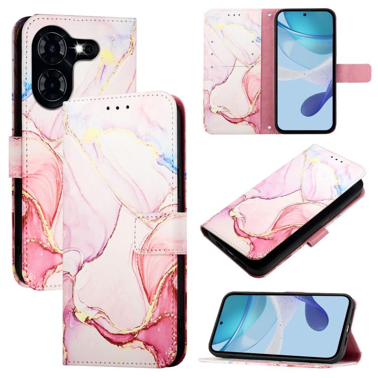 PT003 Marble Pattern Flip Leather Phone Case, For Tecno Spark 30 5G / Pova 6 Neo 5G, For Tecno Pop 6C / Itel A18, For Tecno Spark 10 Pro Magic, For Tecno Camon 30 Premier 5G, For Tecno Pova 6 Neo, For Tecno Pova 6 5G, For Tecno Pova 6 4G               ...