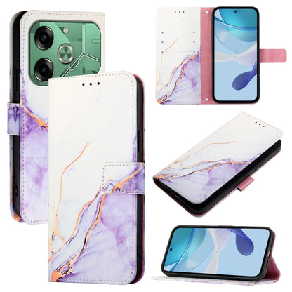 PT003 Marble Pattern Flip Leather Phone Case, For Tecno Spark 30 5G / Pova 6 Neo 5G, For Tecno Pop 6C / Itel A18, For Tecno Spark 10 Pro Magic, For Tecno Camon 30 Premier 5G, For Tecno Pova 6 Neo, For Tecno Pova 6 5G, For Tecno Pova 6 4G               ...