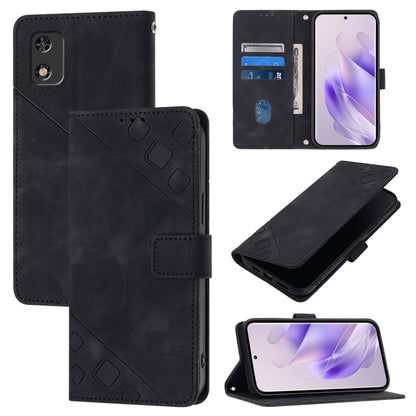 Skin Feel Embossed Leather Phone Case, For Tecno Spark 9, For Tecno Pop 5c, For Tecno Spark 6 Go / Go 2020