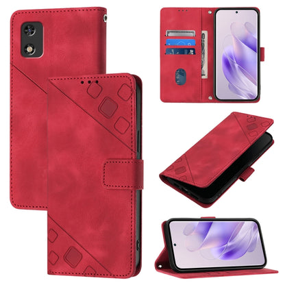 Skin Feel Embossed Leather Phone Case, For Tecno Spark 9, For Tecno Pop 5c, For Tecno Spark 6 Go / Go 2020