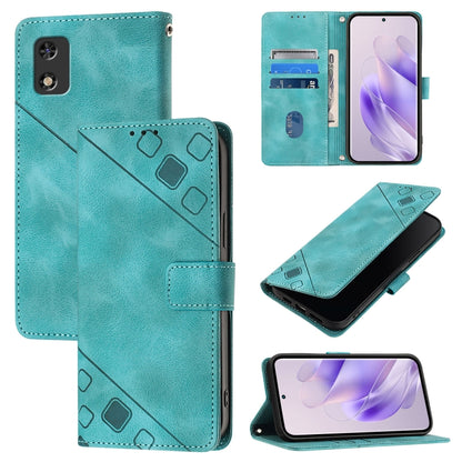Skin Feel Embossed Leather Phone Case, For Tecno Spark 9, For Tecno Pop 5c, For Tecno Spark 6 Go / Go 2020