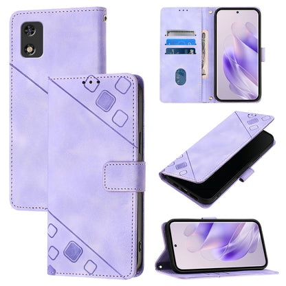 Skin Feel Embossed Leather Phone Case, For Tecno Spark 9, For Tecno Pop 5c, For Tecno Spark 6 Go / Go 2020