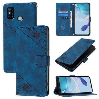 Skin Feel Embossed Leather Phone Case, For Tecno Spark 9, For Tecno Pop 5c, For Tecno Spark 6 Go / Go 2020