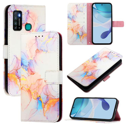 PT003 Marble Pattern Flip Leather Phone Case, For Infinix Hot 90 / 90 Pro