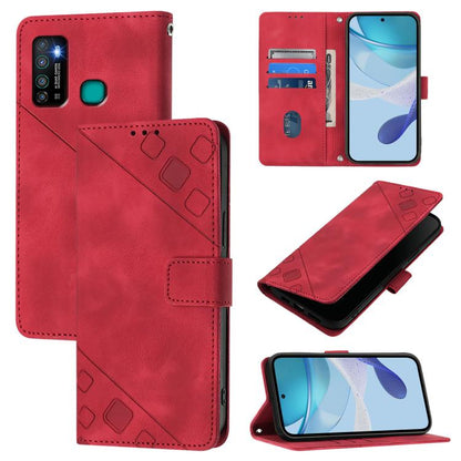 Skin Feel Embossed Leather Phone Case, For Infinix Zero 20, For Infinix Hot 9 / Hot 9 Pro
