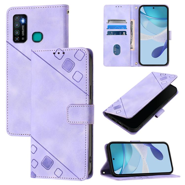 Skin Feel Embossed Leather Phone Case, For Infinix Zero 20, For Infinix Hot 9 / Hot 9 Pro